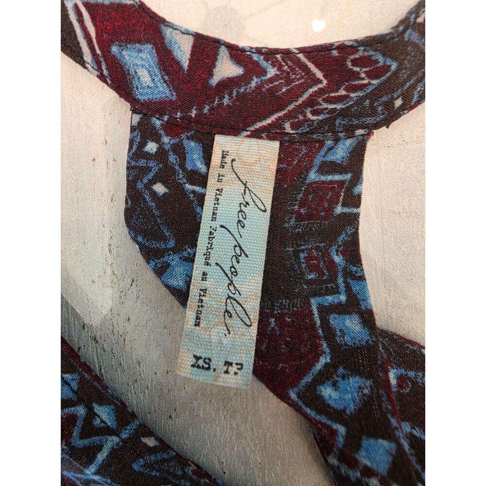 Free People Sundown Babydoll Mini Dress SZ XS Cutout Bohemian Pockets - Picture 7 of 9